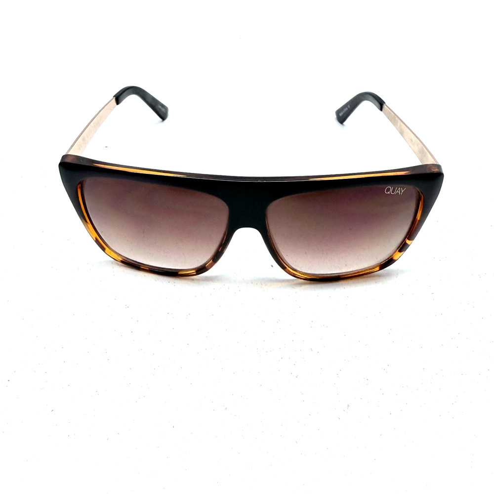 Quay Australia Otl II Gold Metal Tortoise Brown Designer Sunglasses